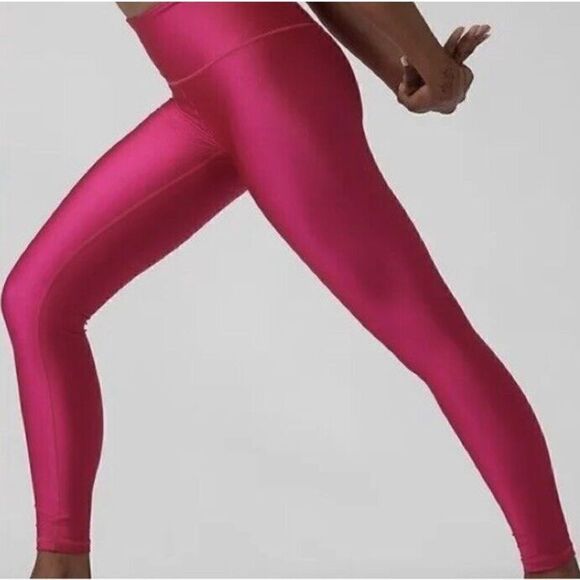 Athleta Womens Elation Shine Tight Leggings High Waist 26” Pink Cyclamen Small - Picture 7 of 8